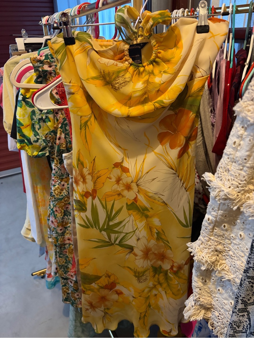 Xtraordinary Yellow Floral Maxi Dress